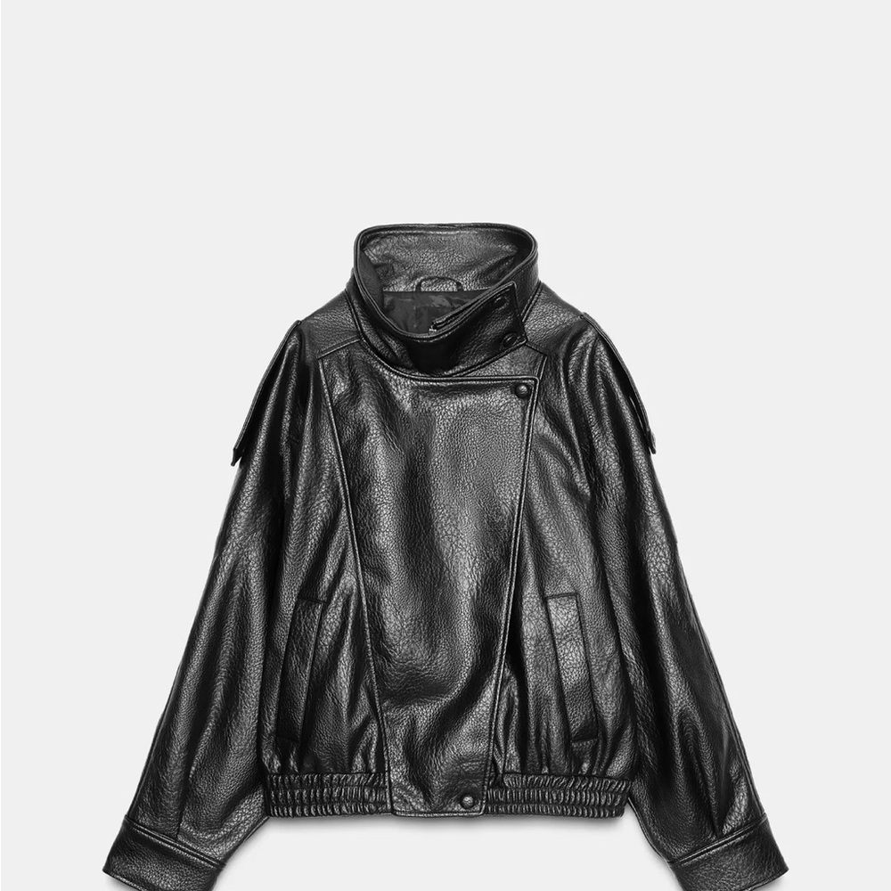Zara Black Leather Women's Jacket